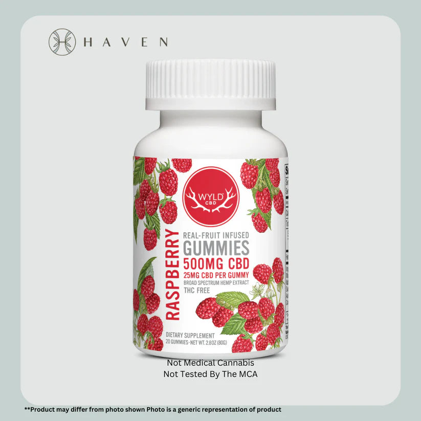 25mg Raspberry (20pk Gummies) | Wyld CBD